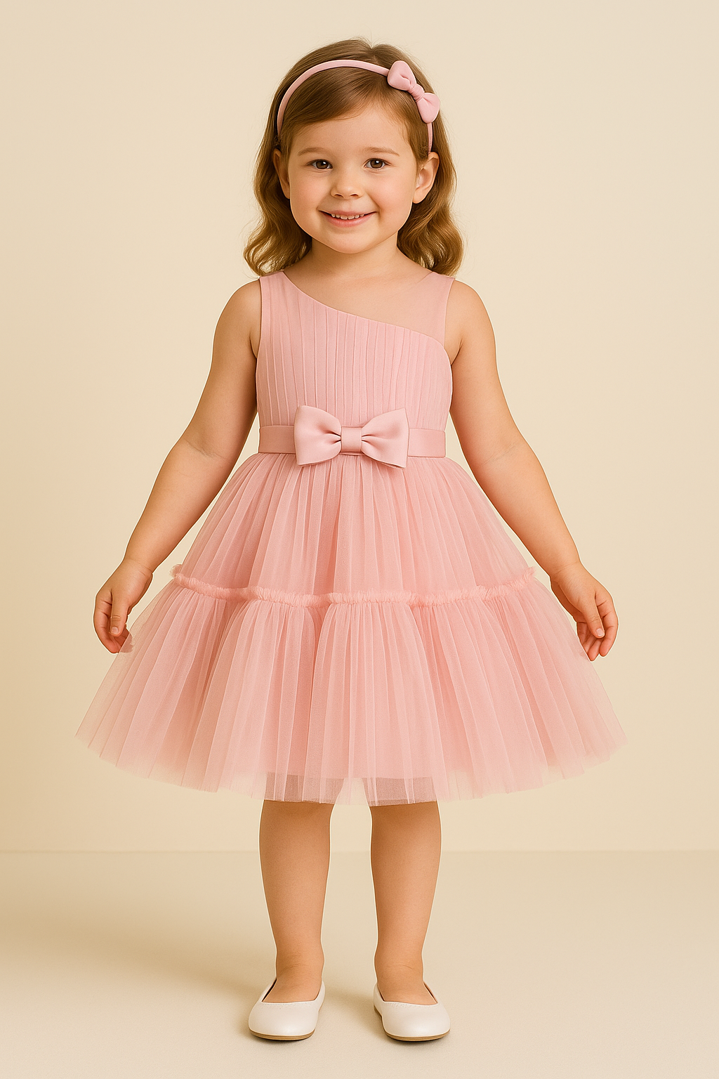 Kids Net Striped Frock Dress