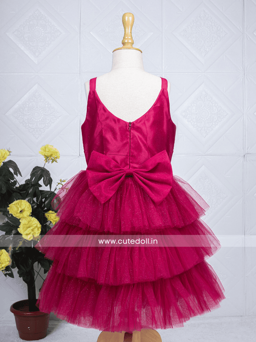 Cutedoll Pink Net Kids Party Dress