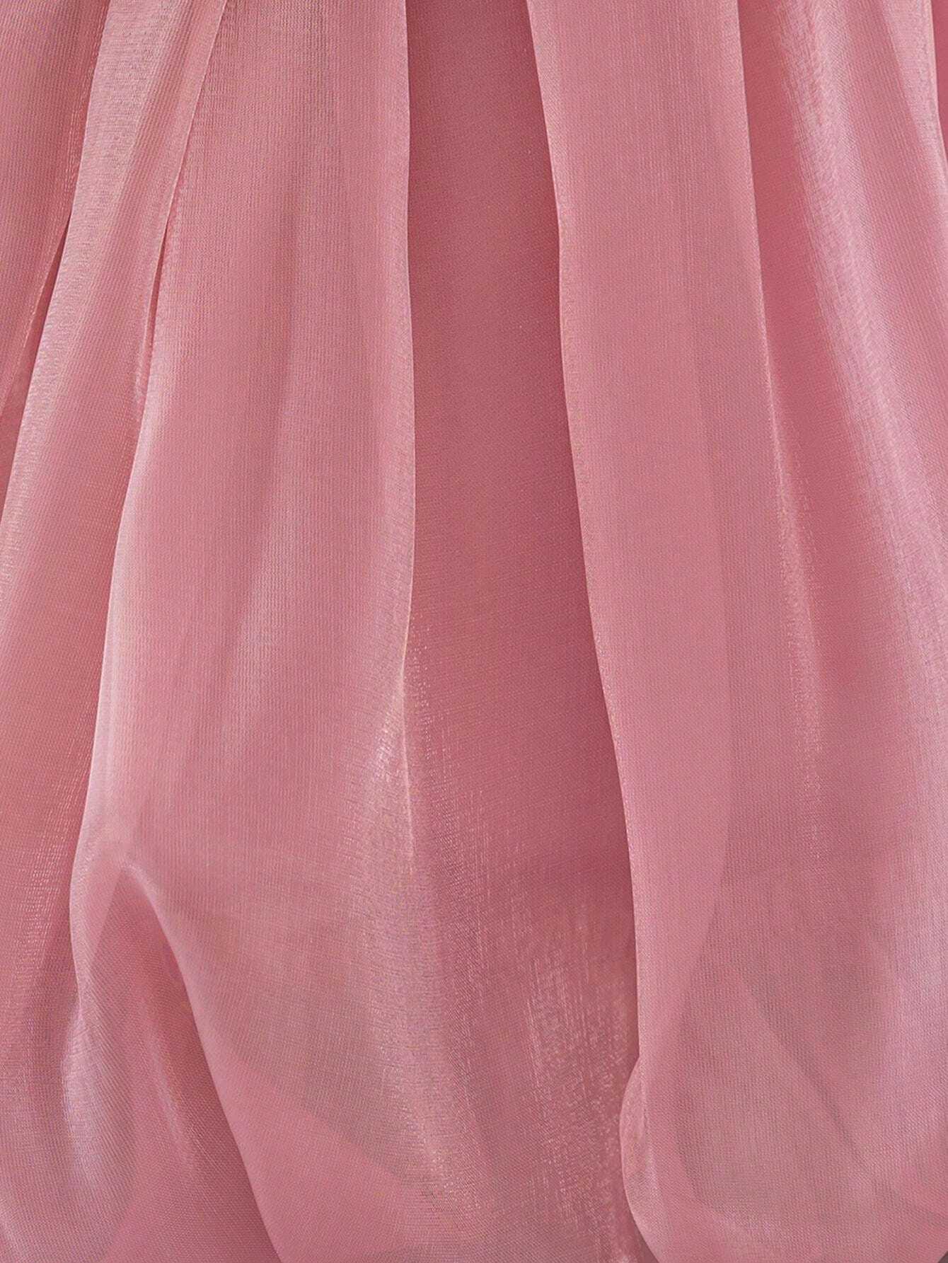 Baby Frock for Girls – Pink Rose Party Wear Dress for 1-6 Years