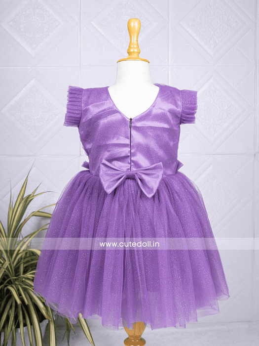 Cutedoll Purple Sparkle Kids Party Dress
