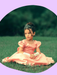 Cutedoll Dark Peach Sparkle Puff Sleeve Baby Kids Party Dress