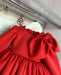 Cutedoll Red Silk Full-Sleeve Kids Party Frock Dress