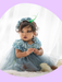 Cutedoll Dark Peach Sparkle Puff Sleeve Baby Kids Party Dress