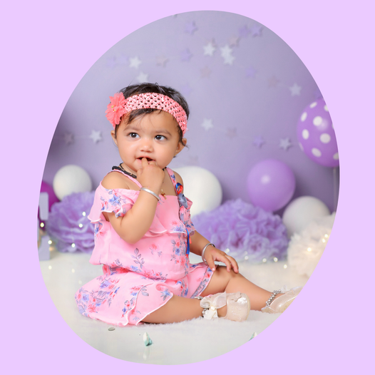 Cutedoll Dark Peach Sparkle Puff Sleeve Baby Kids Party Dress