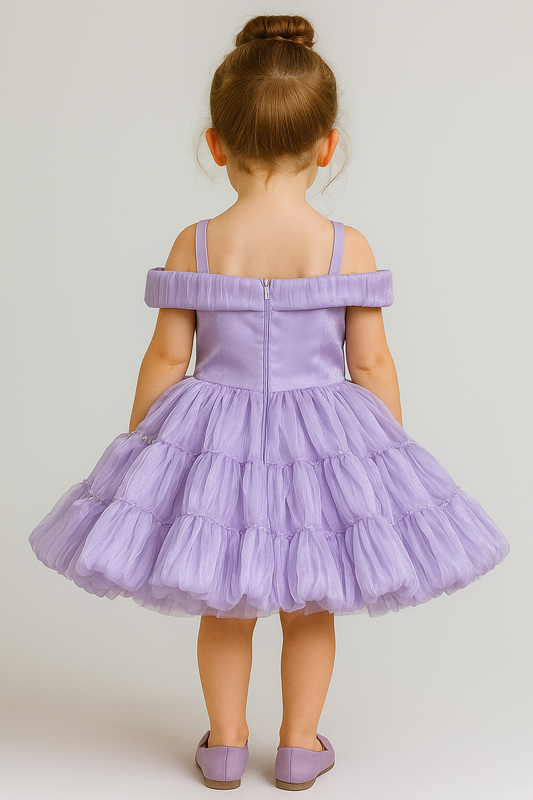 Cutedoll Purple Color Kids Baby Frock