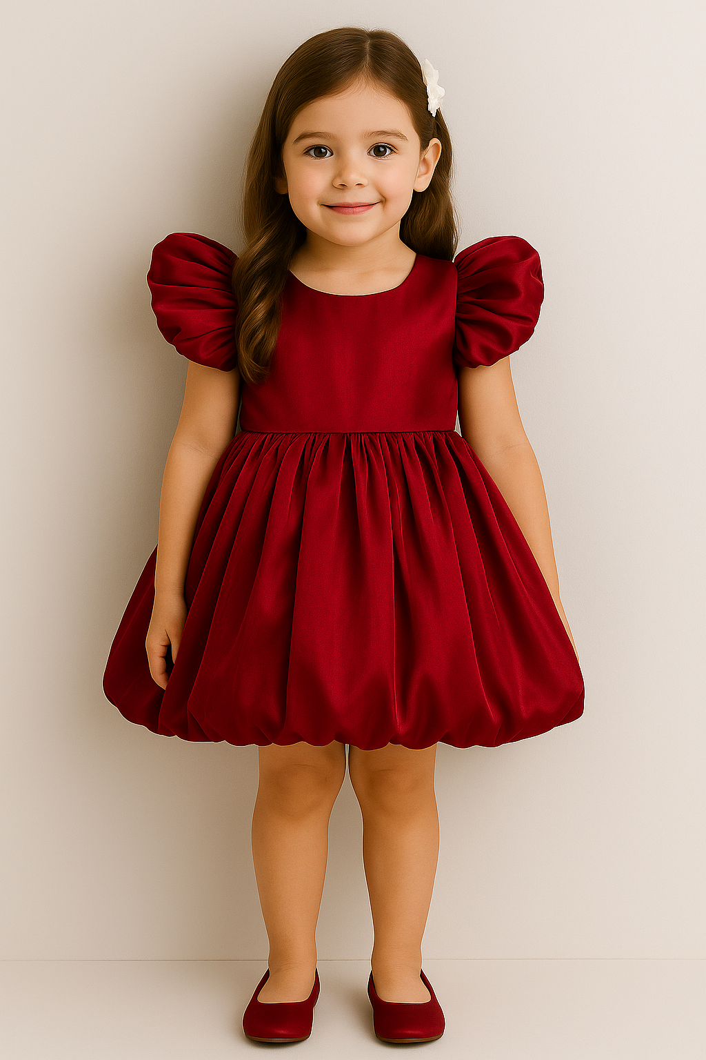 Girls Silk Striped Frock Dress