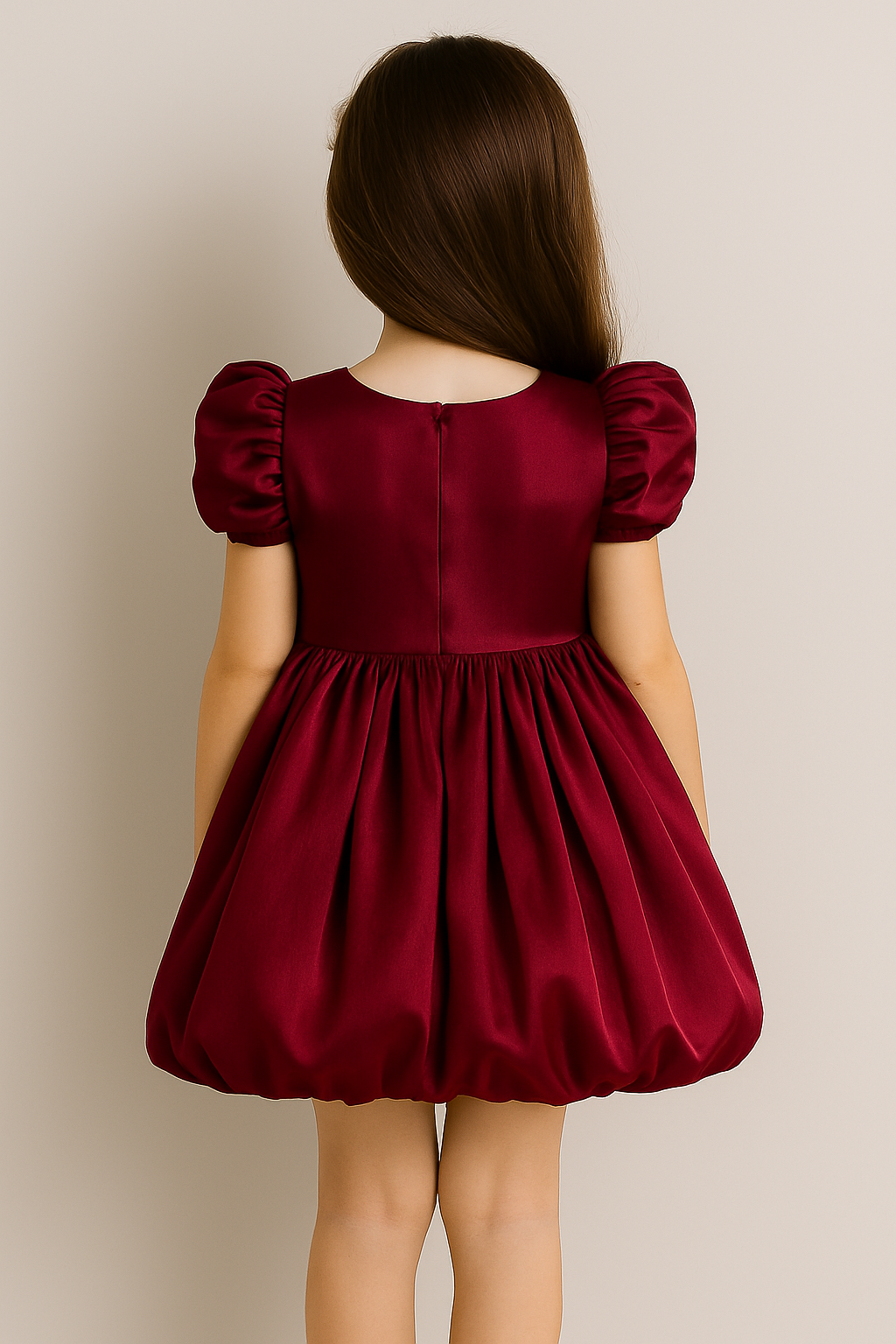 Girls Silk Striped Frock Dress