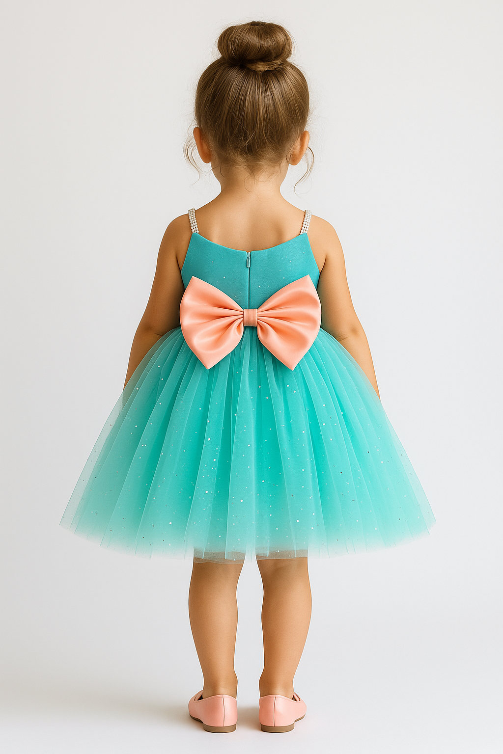 Cutedoll Mint Net Sparkle with butterfly kids Girls Dress