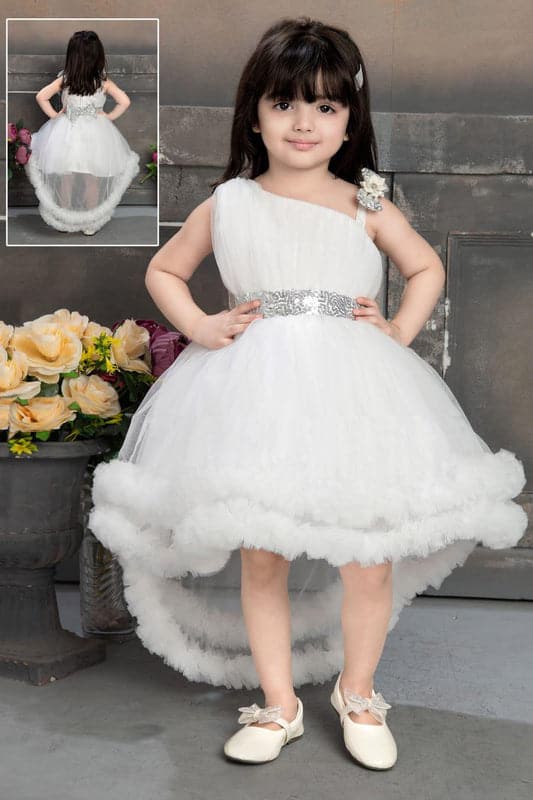 Red Tulle Dresses for Girls with Gold Belt and Bow – Perfect Kids Special Occasion Dress