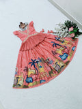 Premium Pink Hand-Painted Lehenga Set for Girls | Designer Festive & Wedding Wear