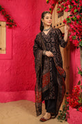 Women's Black Printed Anarkali Kurta with Dupatta Set – Elegant Ethnic Wear for Festive & Party Occasion