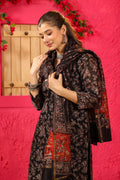 Women's Black Printed Anarkali Kurta with Dupatta Set – Elegant Ethnic Wear for Festive & Party Occasion