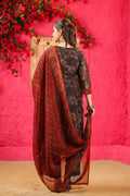 Women's Printed Anarkali Kurta with Dupatta Set – Ethnic Wear for Festive Occasions